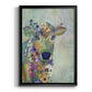 Fantastic Florals Cow - Modern Framed Canvas Print