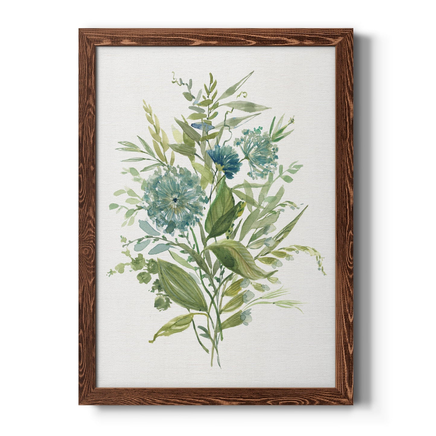 Greenery II - Barnwood Framed Canvas Print