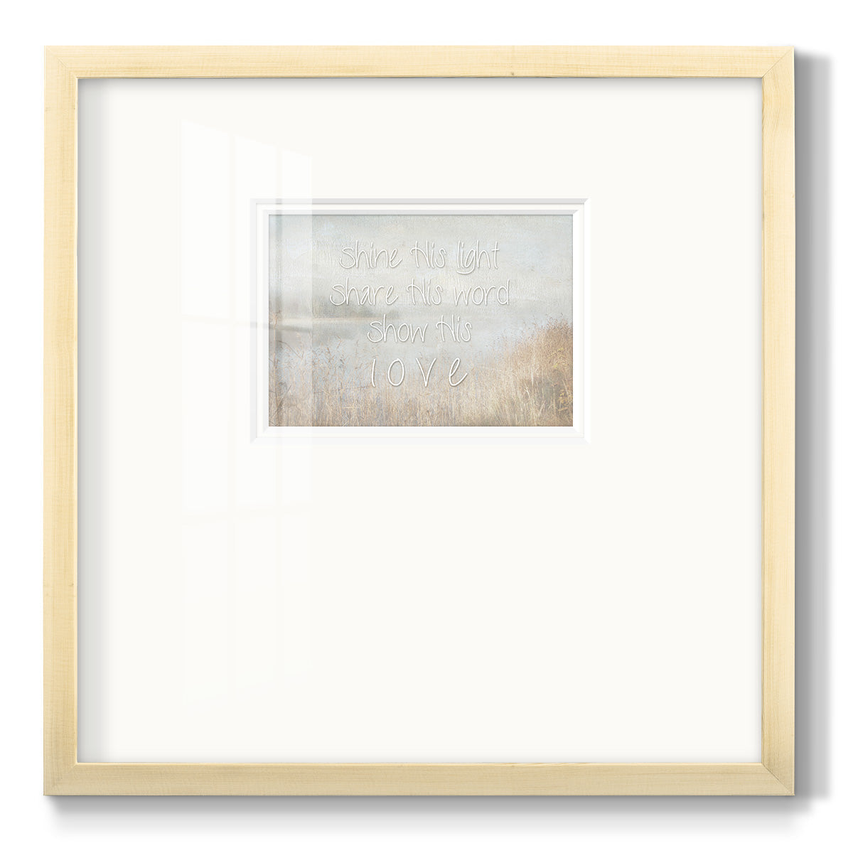 Shine His Light - Double Matboard Framed Print