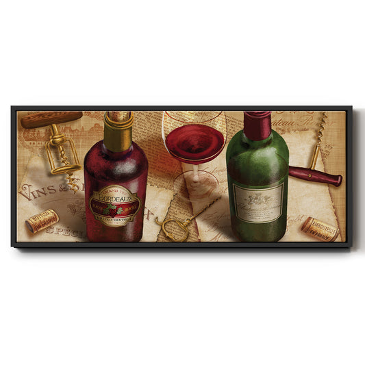Wine Pairing - Floater Framed Canvas Print