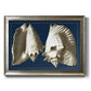 Conch Shells on Navy I Premium Framed Canvas- Ready to Hang