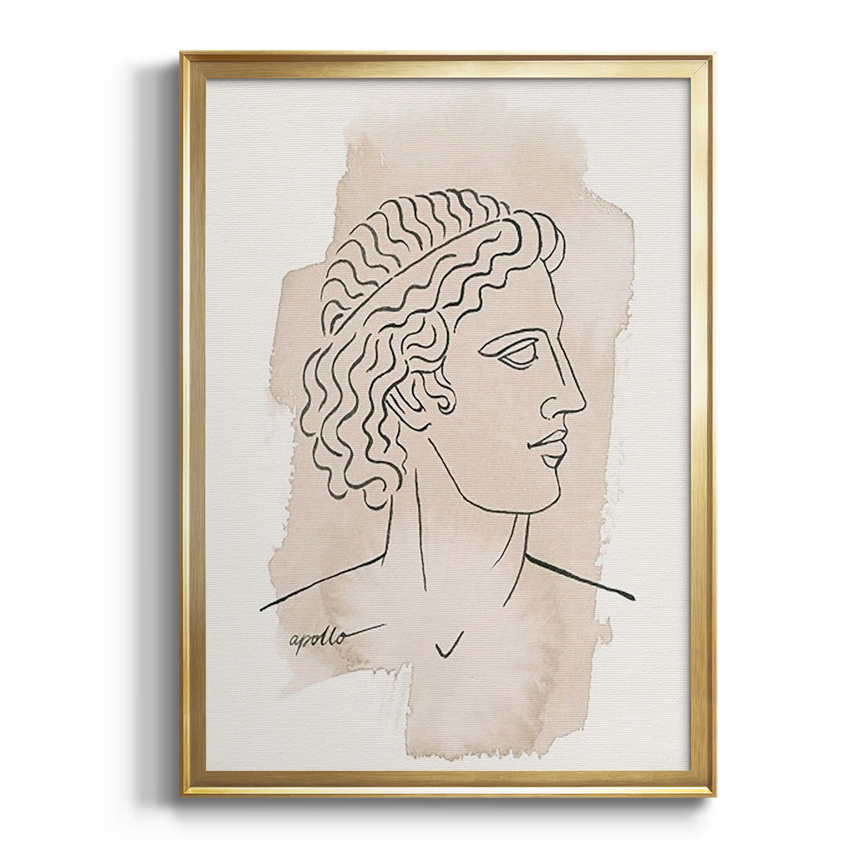 Greek Busts IV - Modern Framed Canvas Print