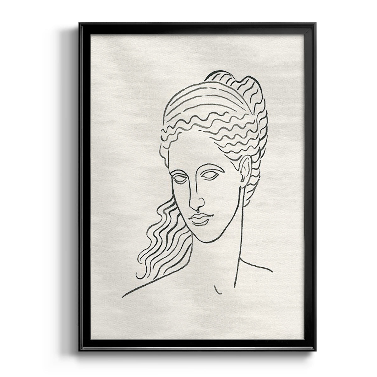 Greek Busts II - Modern Framed Canvas Print