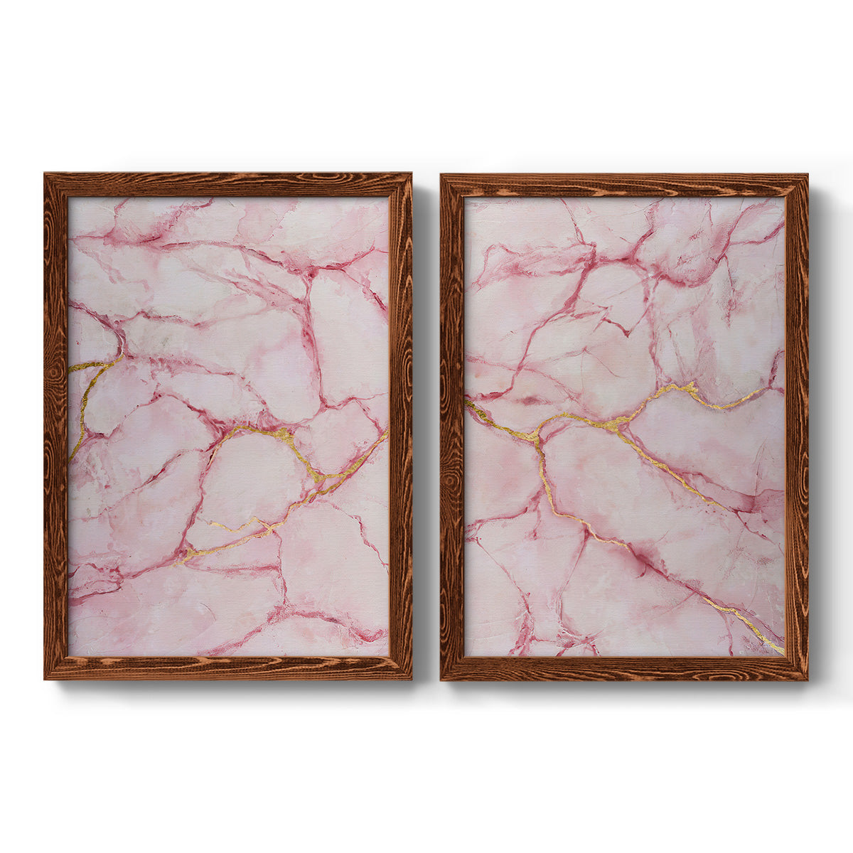 Rose Marble I - Premium Framed Canvas 2 Piece Set - Ready to Hang