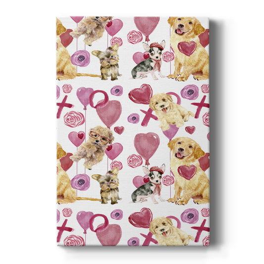 Puppy Valentine Collection E - Canvas Art Print