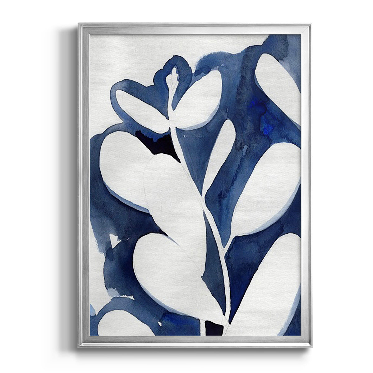 Blue Eucalyptus II - Modern Framed Canvas Print