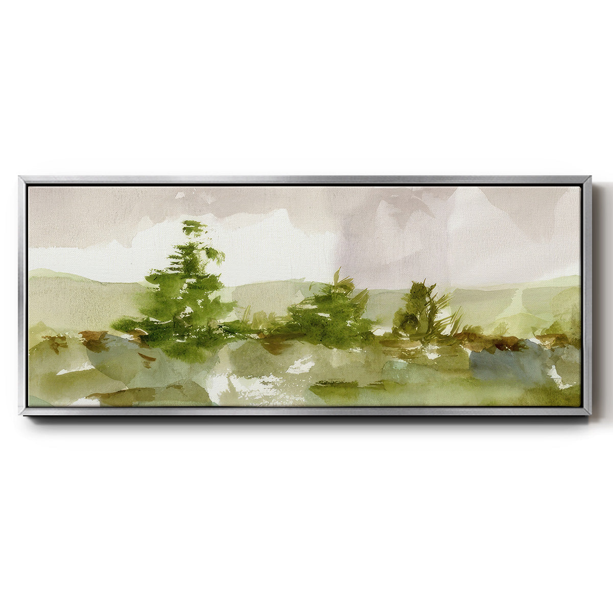 Morning Retreat I - Floater Framed Canvas Print