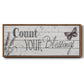 Count Your Blessings - Floater Framed Canvas Print