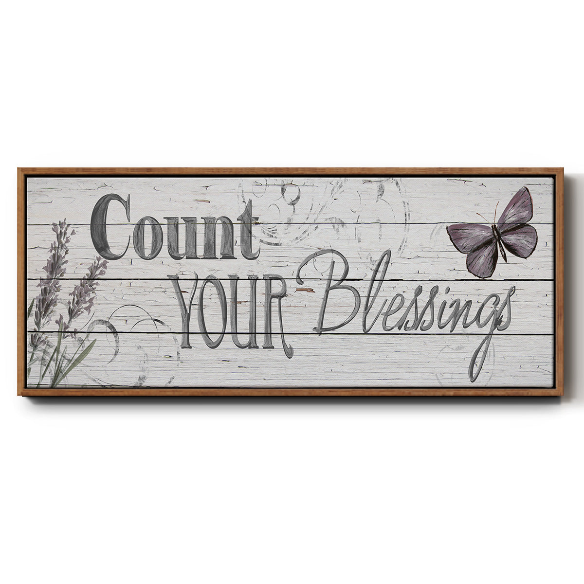 Count Your Blessings - Floater Framed Canvas Print