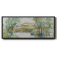Trees on the Creek I - Floater Framed Canvas Print