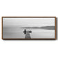 Black & White Water Panel XII - Floater Framed Canvas Print