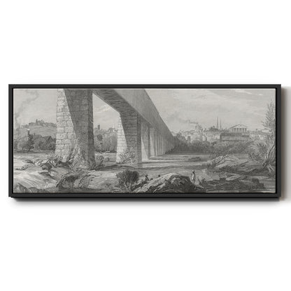 Richmond from the James - Floater Framed Canvas Print