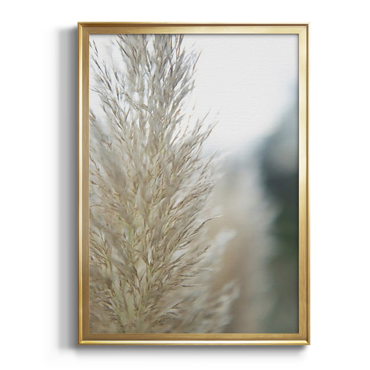 Subtle Grasses IV - Modern Framed Canvas Print