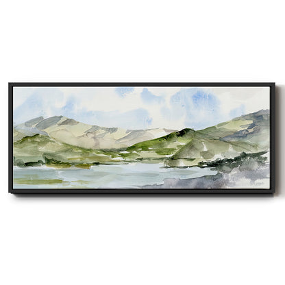 Serene Mountains I - Floater Framed Canvas Print