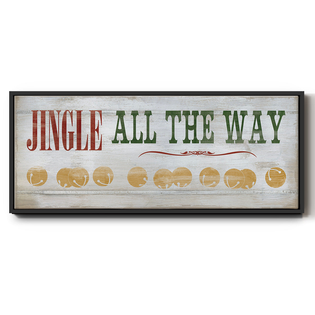 Jingle All the Way - Floater Framed Canvas Print
