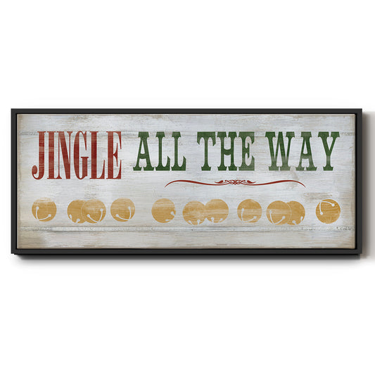 Jingle All the Way - Floater Framed Canvas Print