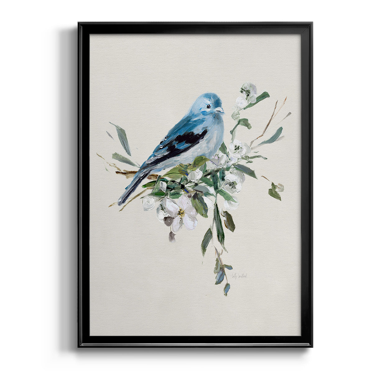 Bluebird Happy I - Modern Framed Canvas Print