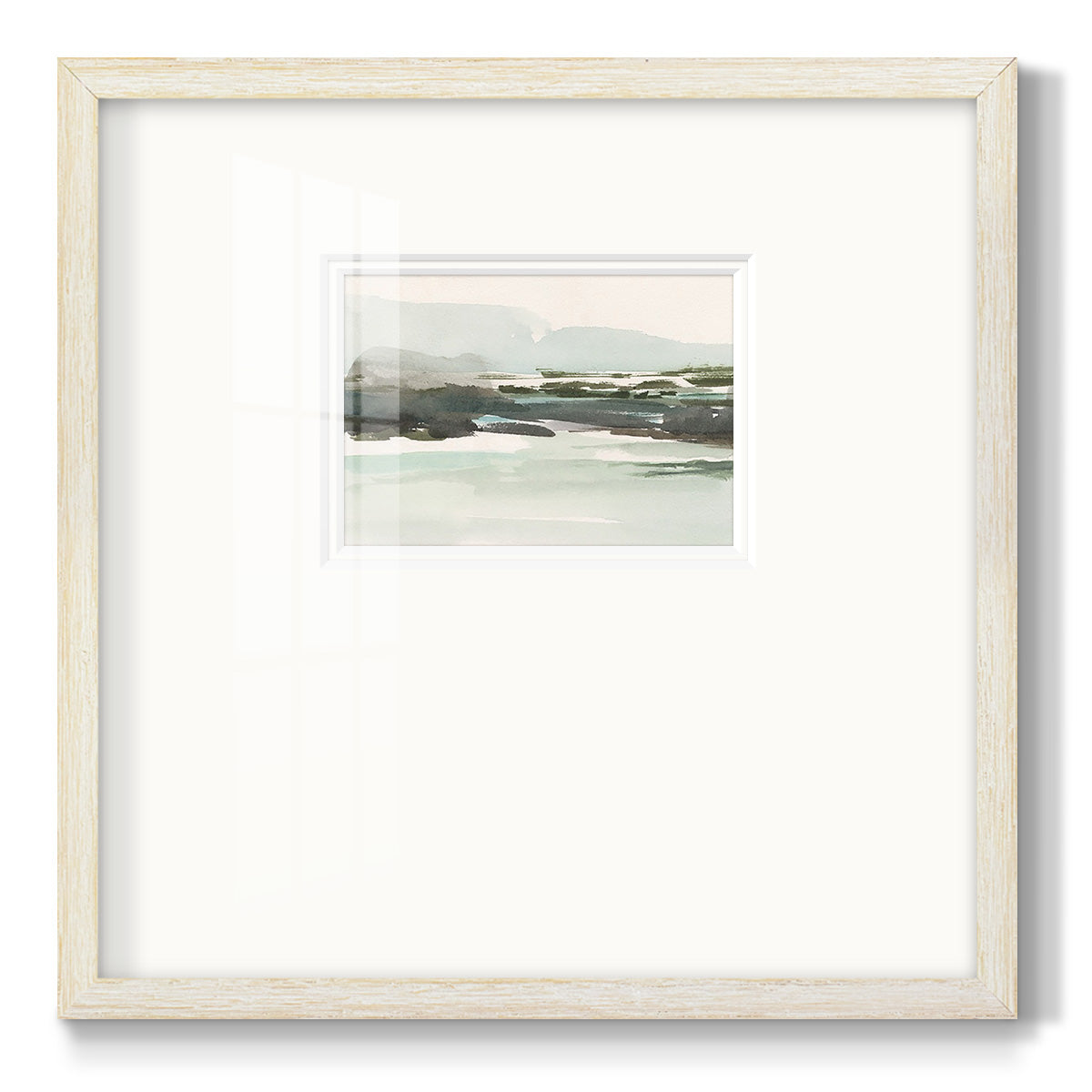 Turquoise Marsh I Premium Framed Print Double Matboard