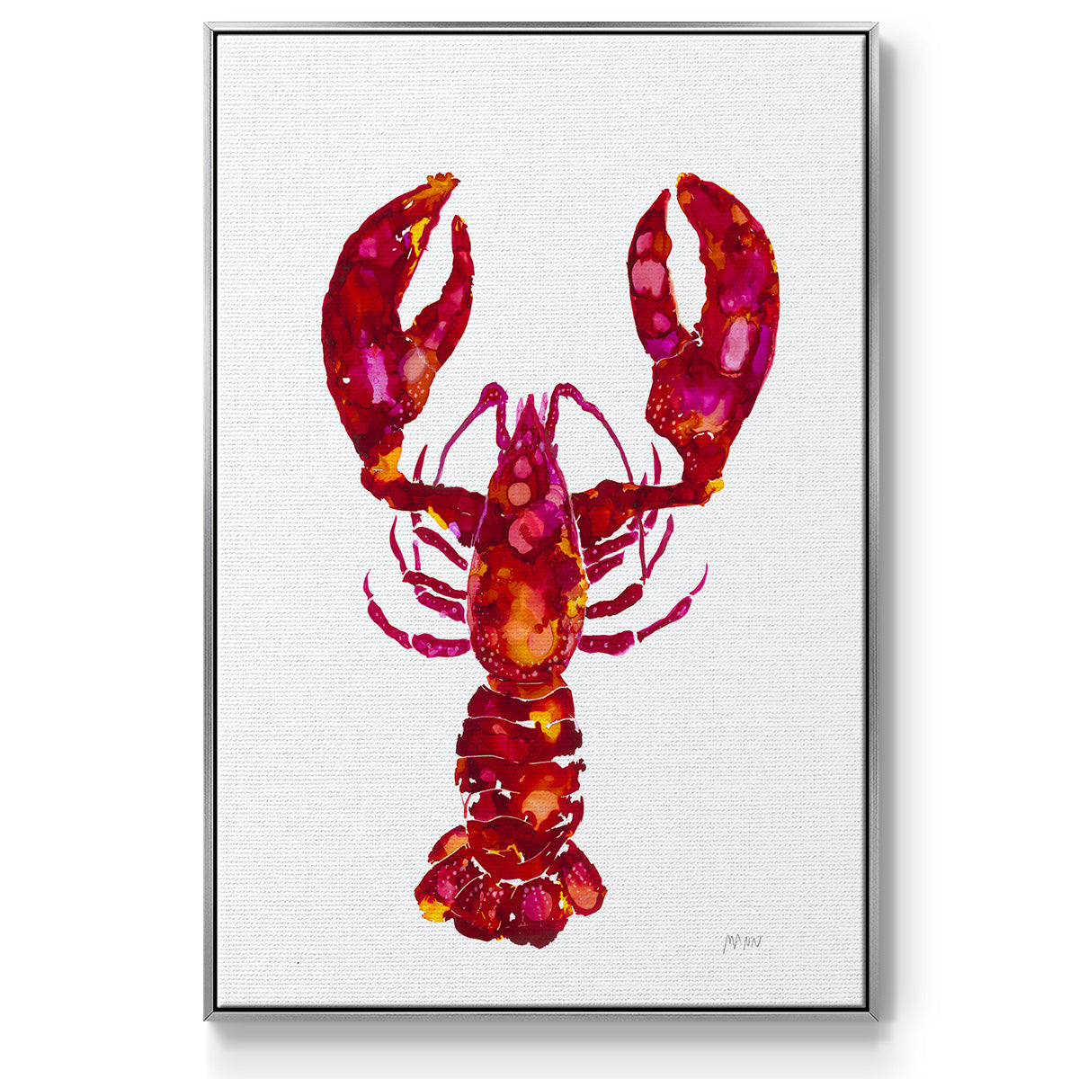 Lobster - Floater Framed Canvas Print