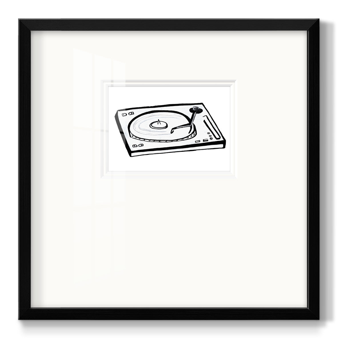 Vinyl Sketch - Double Matboard Framed Print
