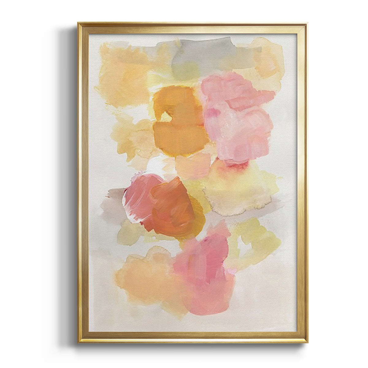 Warm Petals II - Modern Framed Canvas Print