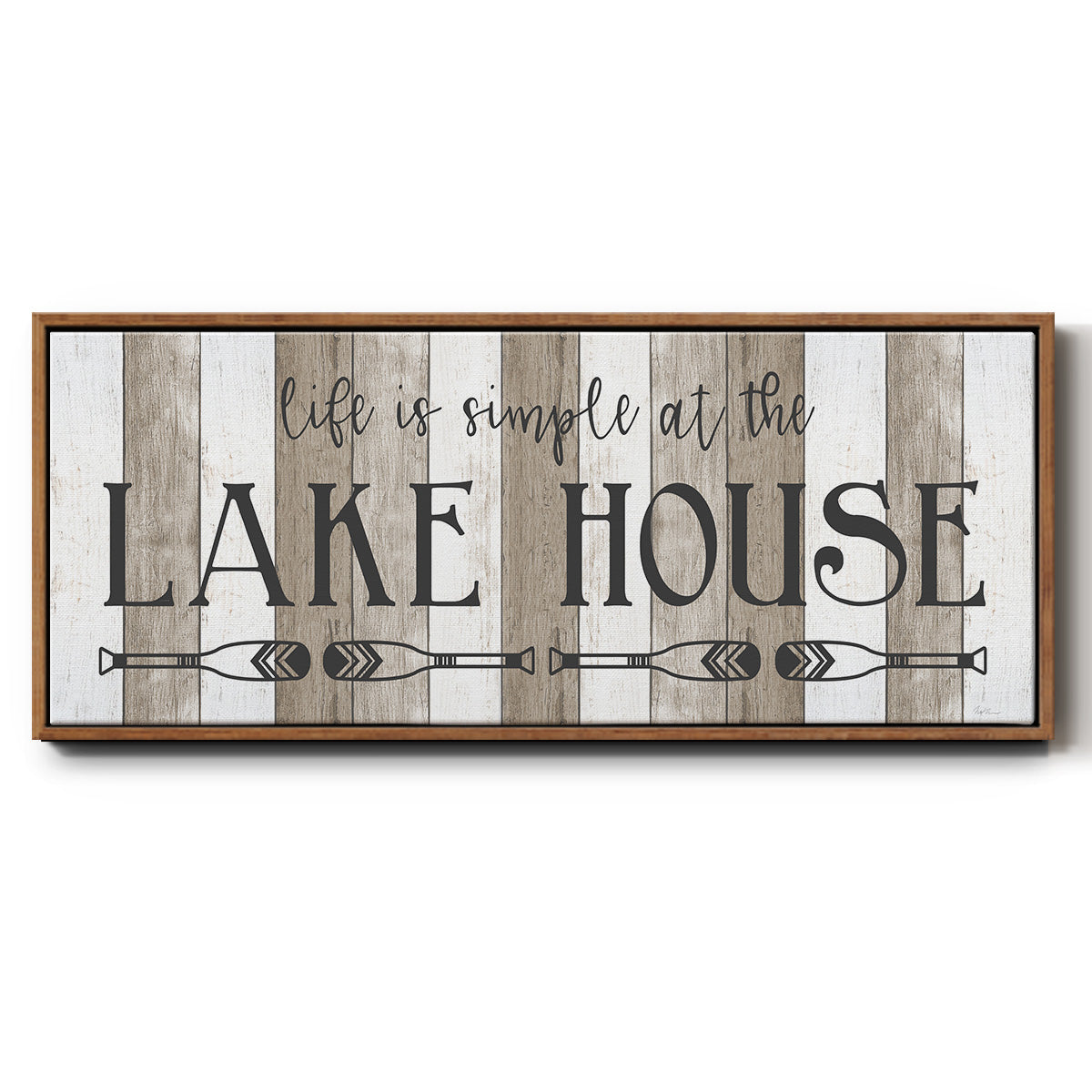 Simple at the Lake House - Floater Framed Canvas Print