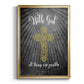 With God Gold - Modern Framed Canvas Print