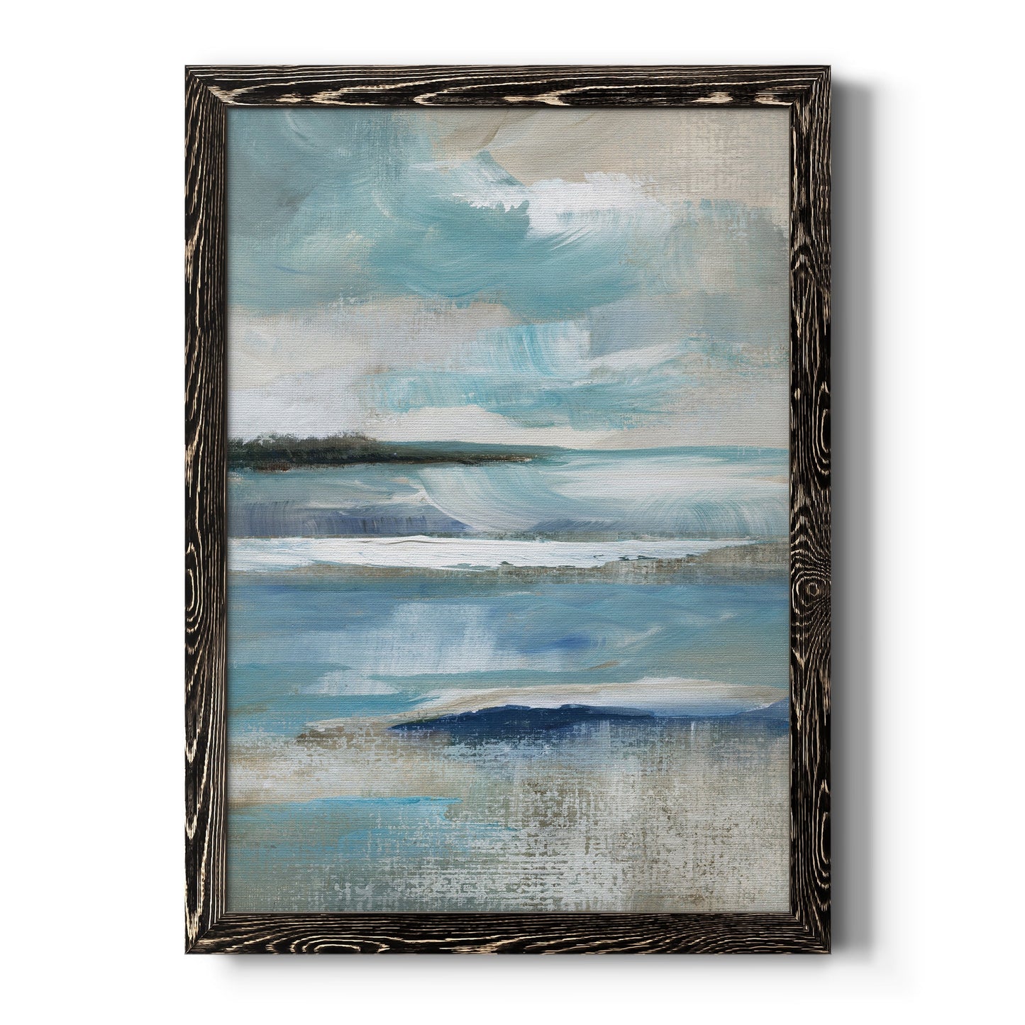 Distant Drama I - Barnwood Framed Canvas Print