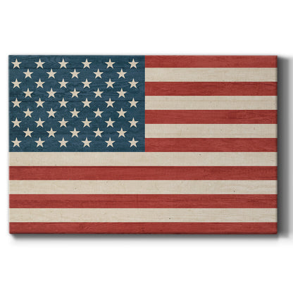 Rustic American Flag - Canvas Art Print