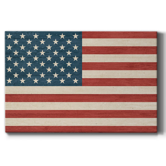 Rustic American Flag - Canvas Art Print