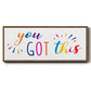 Rainbow Got This - Floater Framed Canvas Print