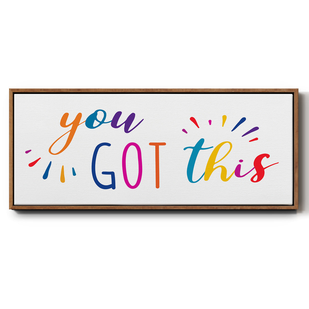 Rainbow Got This - Floater Framed Canvas Print