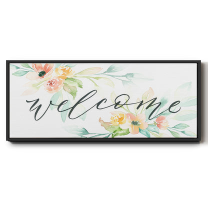 Welcome - Floater Framed Canvas Print