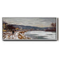 The Seine at Bougival, 1869 - Floater Framed Canvas Print