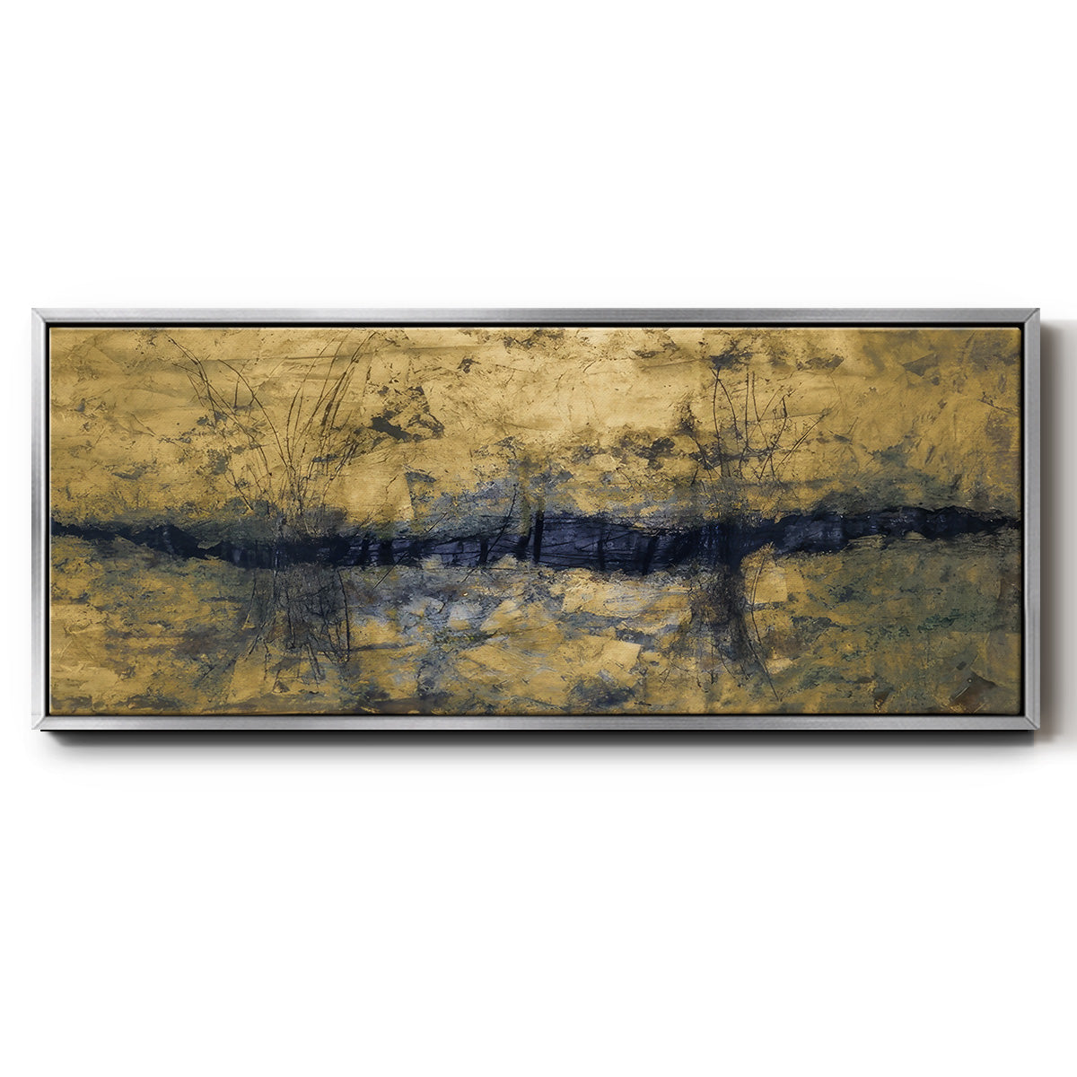 Etched Gold - Floater Framed Canvas Print