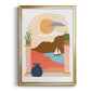 Paper Scene III - Modern Framed Canvas Print