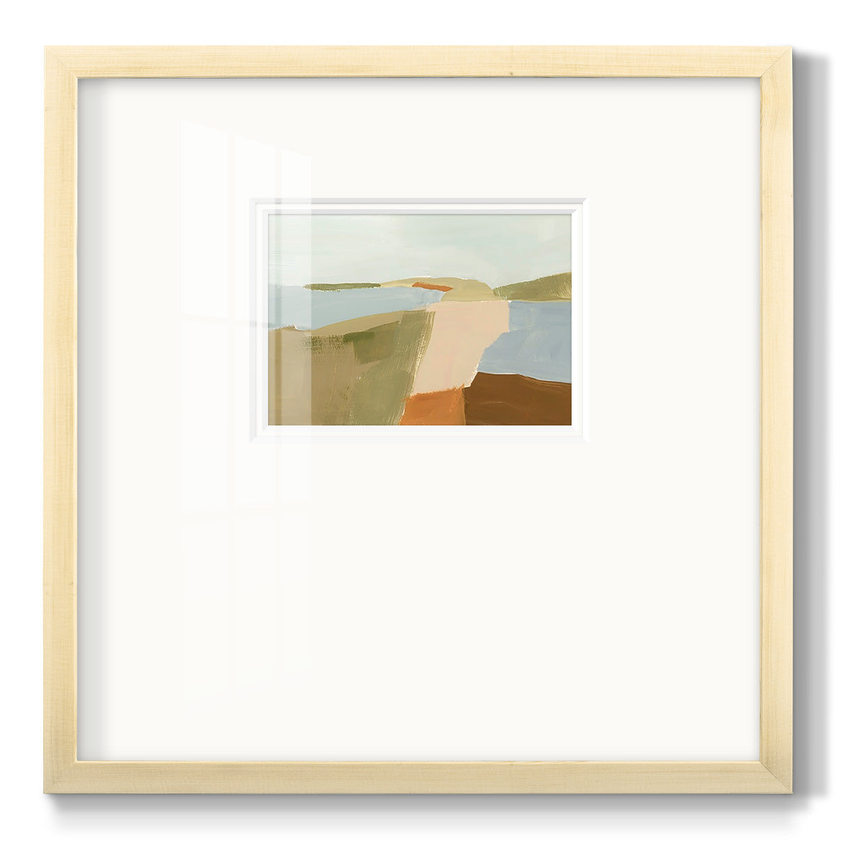 Stacked Landscape II - Double Matboard Framed Print