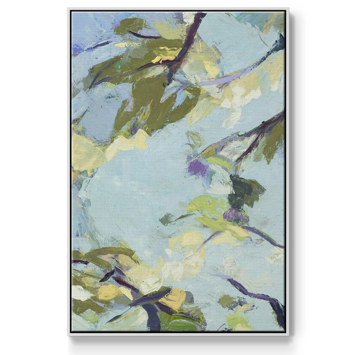 Aqua Sky - Framed Premium Gallery Wrapped Canvas L Frame - Ready to Hang