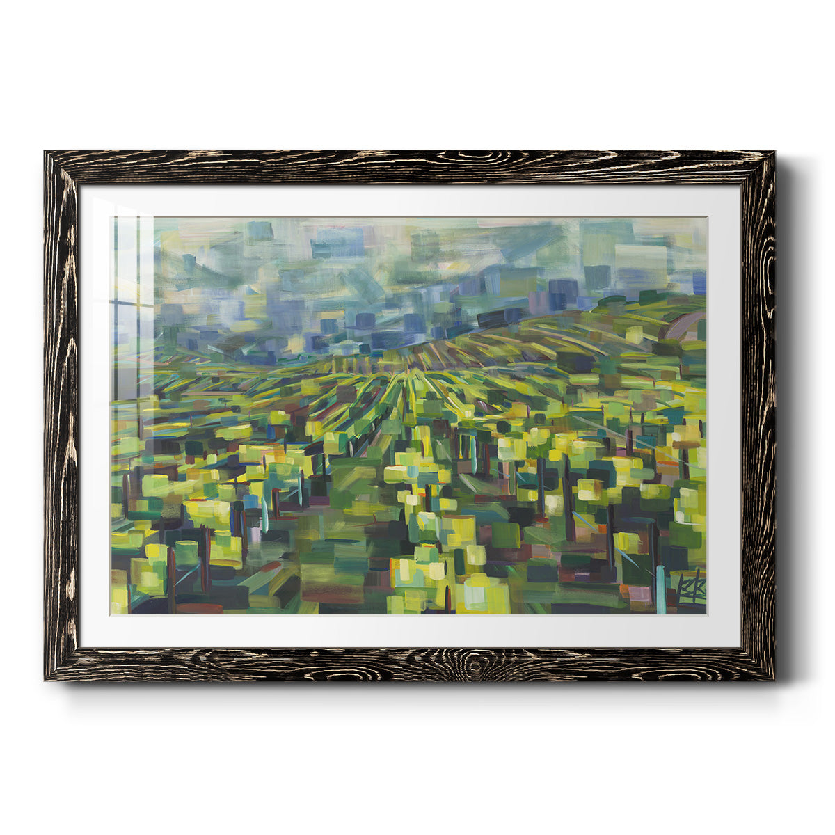 Yellow Grapevines Forever - Barnwood Framed Art Print