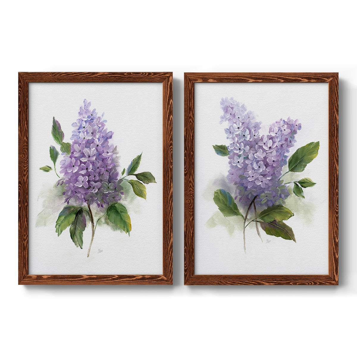 Lilac Romance I - Premium Framed Canvas 2 Piece Set - Ready to Hang