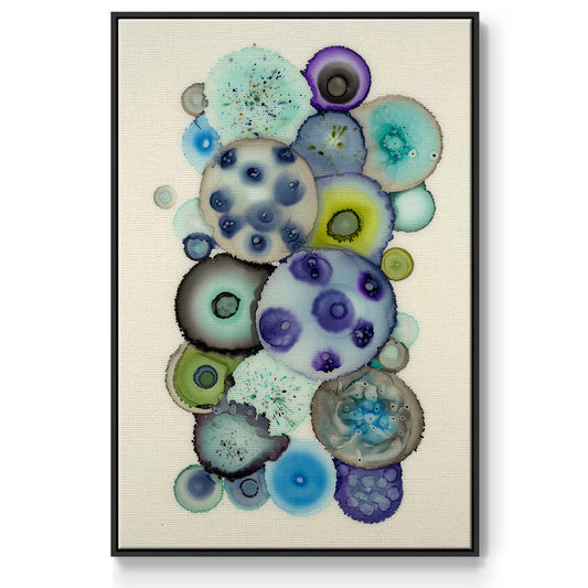 Geodes II - Framed Premium Gallery Wrapped Canvas L Frame - Ready to Hang