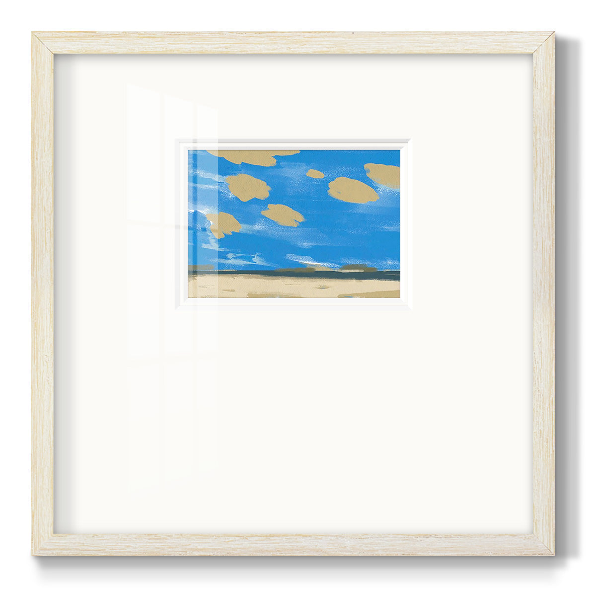 Textured Beachscape I - Double Matboard Framed Print