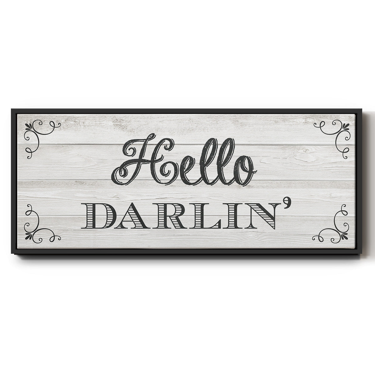 Hello Darlin' - Floater Framed Canvas Print