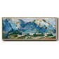 Blue Mountain Peaks I - Floater Framed Canvas Print