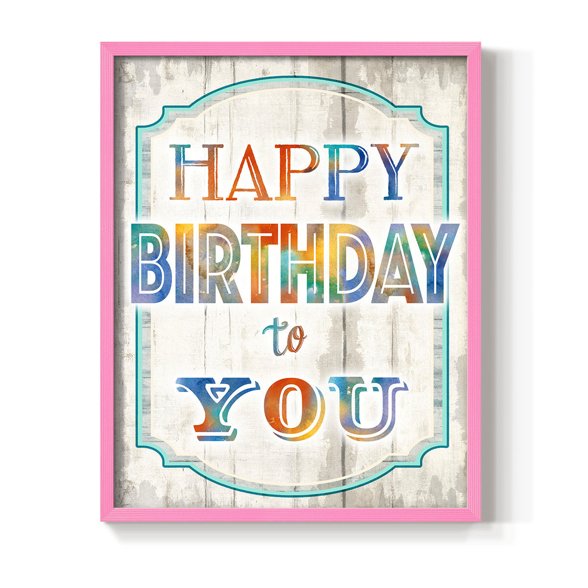 Happy Birthday to You - Restickable Framed Art Print