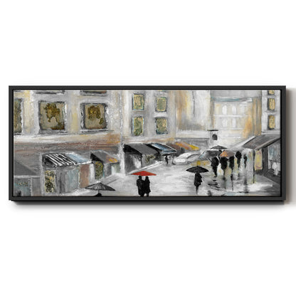 Sunday Market - Floater Framed Canvas Print