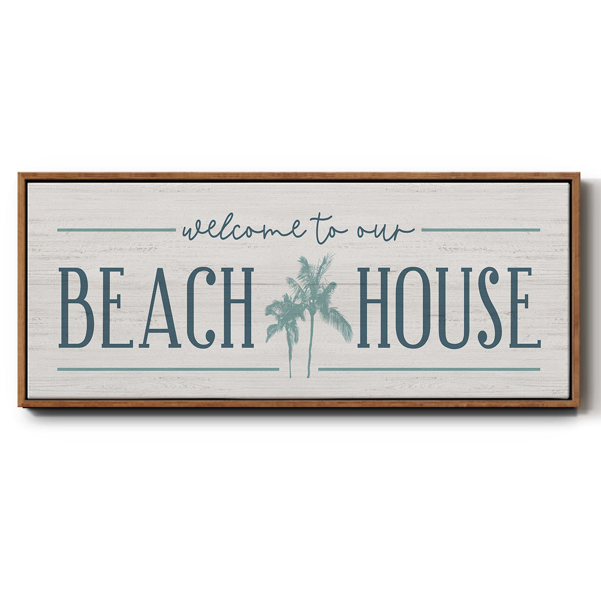 Our Beach House - Floater Framed Canvas Print