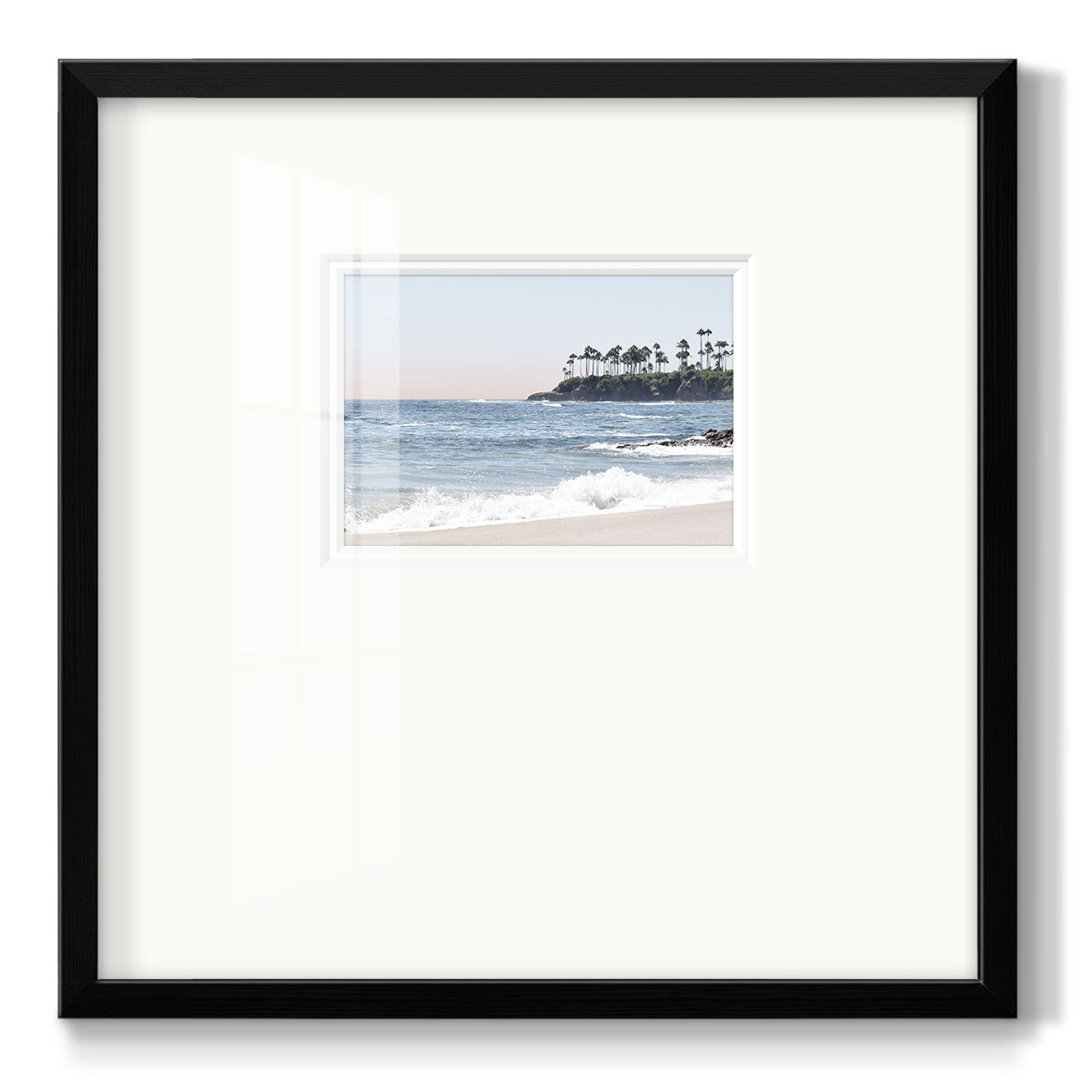 Distant Palms - Double Matboard Framed Print