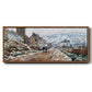 The Road in Vétheuil in Winter, 1879 - Floater Framed Canvas Print