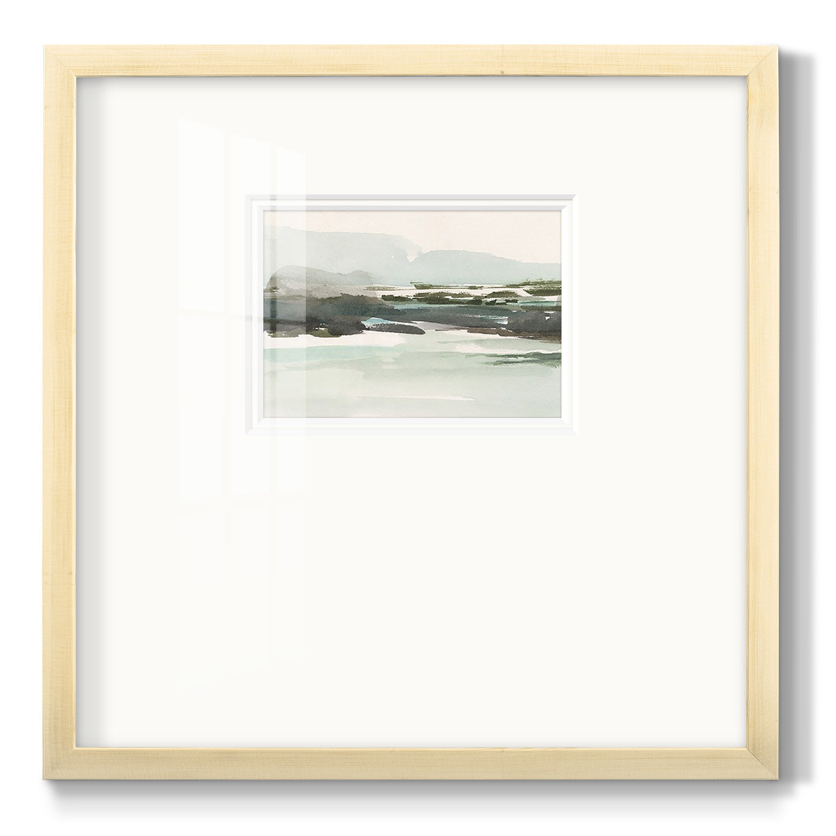 Turquoise Marsh I Premium Framed Print Double Matboard